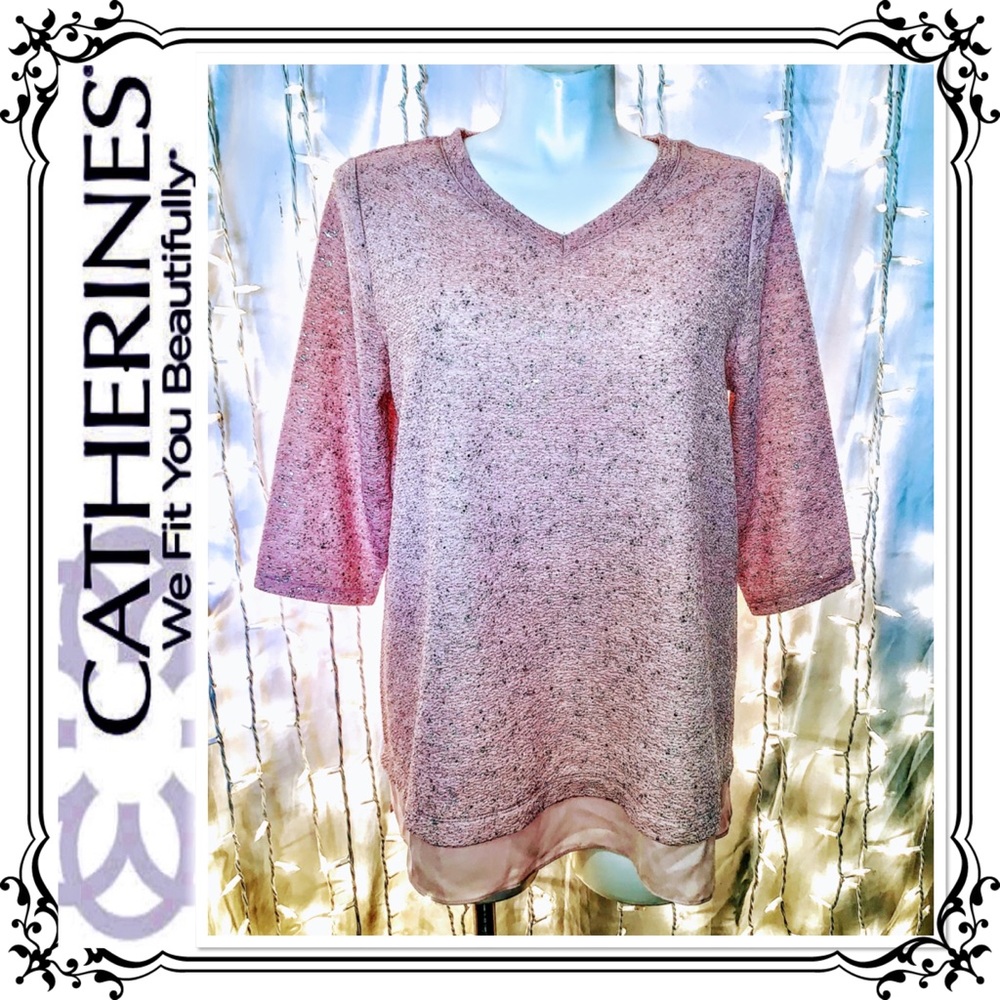 CATHERINES ⭐️ Pink & Silver Sparkle Blouse